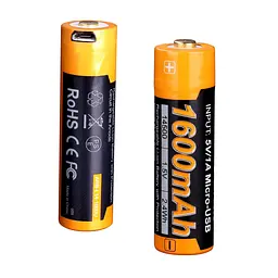 Акумулятор 14500 АА Fenix ARB-L14-1600U  Li-ion з micro-USB зарядкою - мініатюра 4