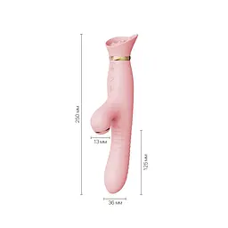 Пульсатор-вібратор із вакуумною стимуляцією клітора Zalo - ROSE Thruster Strawberry Pink - мініатюра 2