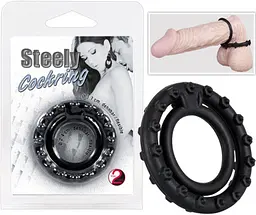 Подвійне ерекційне кільце Steely Cockring black Orion 42-05070320000 20808 - мініатюра 1