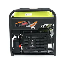 Генератор інверторний БЕНЗИНОВИЙ GENPOWER GBG 50IXE 3.6kW (5kVA), однофазний, 230V, 50Hz, DC12V. об'єм 15.0л. витрата 0,374Lt/kWt.стартер (без АКБ), 465*445*505mm. 30кг. - мініатюра 4