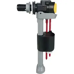 Арматура наповнювальна Koer KT-0108-1/2" з боковим підведенням та пластиковим різьбленням 1/2" KR5833, Білий