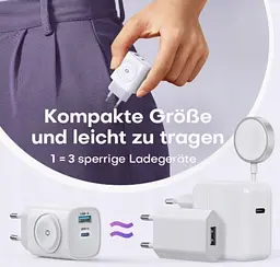 Зарядний пристрій TOPADRE для Apple Watch, 3-в-1, 22 Вт, USB-C, біле - мініатюра 4