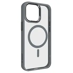 Чехол Apple iPhone 15 Pro Max, Unit MagSafe, серый, прозрачный, магсейф, противоударный, магнитный, панель-накладка с поддержкой MagSafe, с поддержкой беспроводной зарядки, TPU+PC, защита всего корпуса, ударопрочный, ArmorStandart (ARM74858)