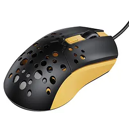Миша дротова Hoco GM51 Sky Luminous Black/Yellow - мініатюра 3