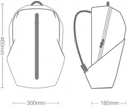 Рюкзак RunMi 90GOFUN city Backpack 6970055344081 червоний - мініатюра 7