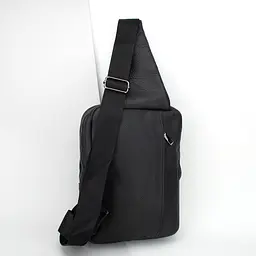 Сумка-рюкзак чоловіча шкіряна Handycover S357 чорна через плече - мініатюра 3