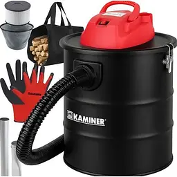 Пилосос для золи Kaminer ODK006-15L 26239 1200 Вт 15 л HEPA + тканинний фільтр функція повітродувки нержавіюча сталь