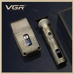 Акумуляторна машинка для стрижки волосся та шейвер VGR-649 набір чоловічий - мініатюра 6