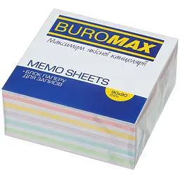 Блок паперу для нотаток Buromax Люкс Зебра Pastel не склеєний 90х90х40 мм (BM.2263)
