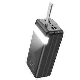 Зовнішній акумулятор Hoco J86B Electric fully compatible 60000mAh чорний - мініатюра 4