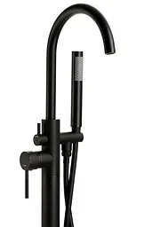Змішувач для ванни Corsan Lugo black mat підлоговий CMM35BL Чорний матовий - мініатюра 4