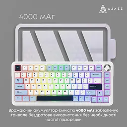 Клавіатура Ajazz AK820 MAX Plus Daydream Switch Blue/White/Dark Blue (AK820MAX-DD-BWD) [142204] - мініатюра 4