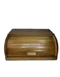 Хлібниця деревʼяна Класична Темна 38x27x17см - мініатюра 2