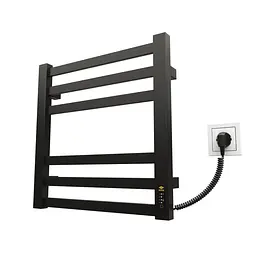 Електрична рушникосушарка Kosser Герда 500x500 ER ДГ01ER, Чорний матовий, Праве
