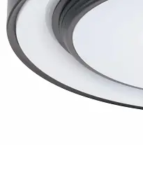 Люстра із пультом світлодіодна, стельовий світильник Goldlux 326706 Zygmunt 50 Led 1x72W 3000K-6000K 8000Lm IP44 Bk - мініатюра 3