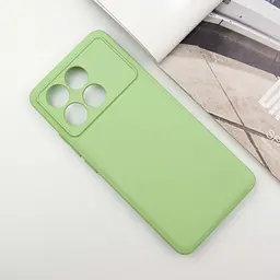 Чохол TPU GETMAN Liquid Silk Full Camera для Xiaomi Poco X6 Pro Зелений / Pistachio - мініатюра 2