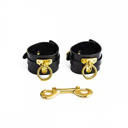 Наручники Upko Handcuffs італійська шкіра, чорні