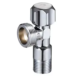 Кран кутовий вентильний Zegor FZ62 приладовий латунь 1/2"х3/4" Хром 30412