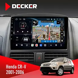 Штатна магнітола Honda CR-V 2001-2006 Decker D9-011 4x64, DSP, 4G, 360 Decker (НФ-00005651)