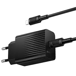 МЗП Borofone BAS75A Source PD30W (1USB-C) + кабель Type-C to Lightning Black - мініатюра 4