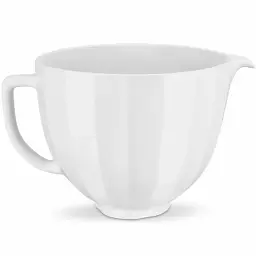 Чаша KitchenAid 4,7 л 5KSM2CB5PWS керамічна, з ручкою, текстурована, колір біла раковина