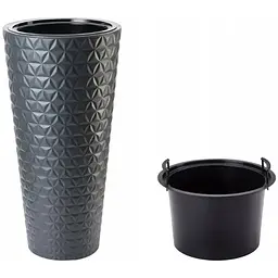 Горщик для квітів Form-Plastic Diamant слім-30 25 л антрацит (2930-014)