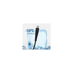 Дата кабель USB 2.0 AM to USB-C 1.0m 2.4A silicone black Denmen (DM-D42T-BK) - мініатюра 5
