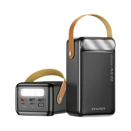 Зовнішній акумулятор Awei P101K 60000 mAh, Power Bank з швидкою зарядкою PD 22,5W, чорний