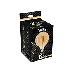 Лампа LED FILAMENT G125 12W E27 2200K VIOLUX ( 835012 ) - мініатюра 2