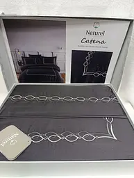 Постільна білизна Naturel Catena Grey Сатин з вишивкою Limasso pbe0051871
