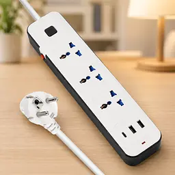 Подовжувач мережний розвиваючий AND WL-7 / Подовжувач з USB портами / Мережевий фільтр на 3 розетки, (2хUSB+Type-C), 2м - мініатюра 3