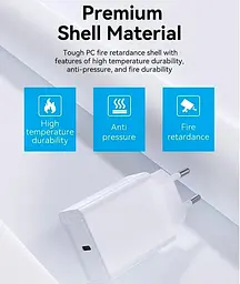 Зарядний пристрій Vention USB Type C + QC4.0 White 20 W (FADW0-EU) - мініатюра 5