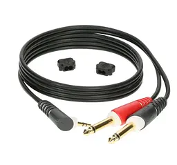 Комутаційний кабель Mini-Jack кутовий — 2хJack 6,3 2 м KLOTZ AY5A0200 - мініатюра 2