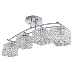 Люстра Brille стельова кришталева E27 60W CH (LK-530C/4)