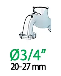 Адаптер для конектора для поливального шлангу Claber Ergogrip 8559 (3/4"-1"B) - мініатюра 6