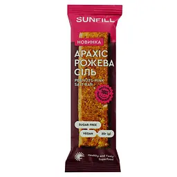 Батончик Sunfill Арахіс-рожева сіль 35 г