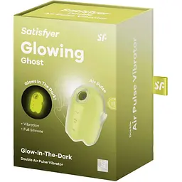 Вакуумний стимулятор із вібрацією Satisfyer Glowing Ghost Yellow - мініатюра 7