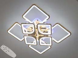 Стельовий світильник LED Diasha H8060/4+4G, 155W, 3200K-6500K, золото, сучасний стиль для дому