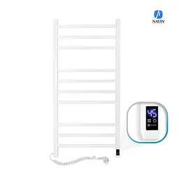 Електрична рушникосушка Navin Loft 500x1000 Sensor лівобічна з таймером, біла 12-143153-5010, Білий матовий, Ліве, Електронний
