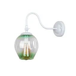 Бра настінне Levistella 756WPR0231F3-1 WH+GR, E27, 40W, білий + зелений, метал + скло, сучасний стиль