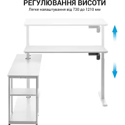 Комп'ютерний стіл OfficePro ODE119W White [111775] - мініатюра 11