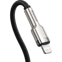 Кабель Baseus Cafule Series Metal Cable Type-C to iP PD 20W 0.25m black (CATLJK-01) - мініатюра 2