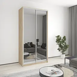 Шафа-купе дводверна MebelStar Уні AL 2 Дзеркала 120x60x240 см Дуб сонома (MBS-4014)