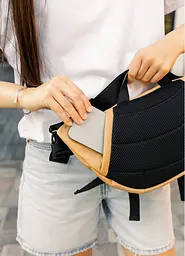 Велика жіноча поясна сумка бананка Sambag DynamicDart бежева 38 × 21 × 7 см (80411026) - мініатюра 10