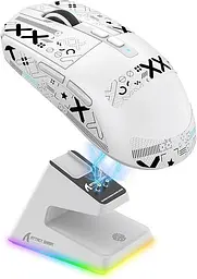ATTACK SHARK X6 White | Сенсор PAW3395 | 65 годин акум | + Зарядна станція RGB - мініатюра 3