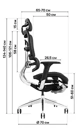 Офісне крісло GT Racer чорне (X-802L Black (W-21 B-41)) - мініатюра 8