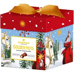 Цукерки Millennium Golden nuts Seasonal шоколадні з начинкою та цілими горіхами 150 г - мініатюра 2