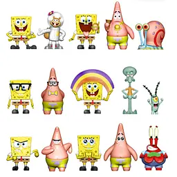 Колекційна фігурка-сюрприз Губка Боб Sponge Bob SB3D-2025 - мініатюра 2