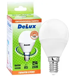 Лампочка Delux BL50P 7 Вт 4100K 220В E14 (90020560 90011758) - мініатюра 3