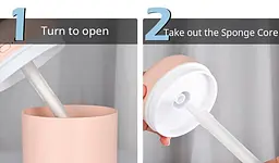 Портативний світлодіодний ультразвуковий зволожувач повітря Humidifier H2O 300 мл Pink - мініатюра 8